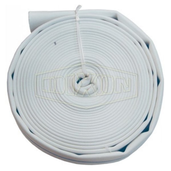 Single Jacket Uncoupled Fire Hose, 1 in, 50 ft L, 225 psi Working, Domestic